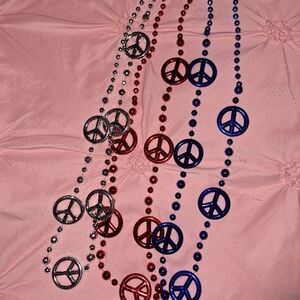Peace Sign Beaded Necklaces